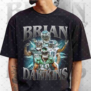 Vintage 90s Brian Dawkins Bootleg Rap Tee, Retro Brian Dawkins Football Shirt